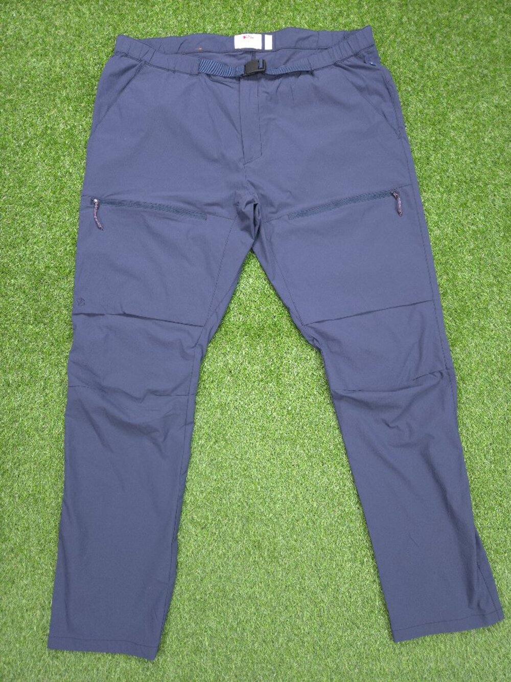 Fjallraven Pants Mens 40x35 EU 58 Long Blue High Coast Hike Trousers Belted